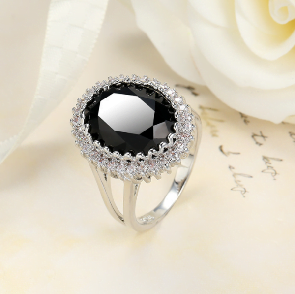 Black Micro Pave Rings